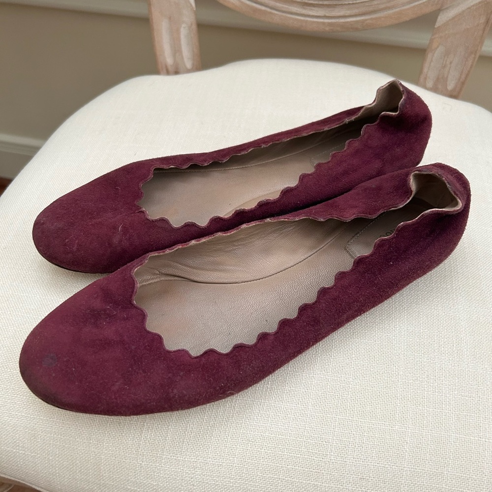 Size 9 purple Chloe flats